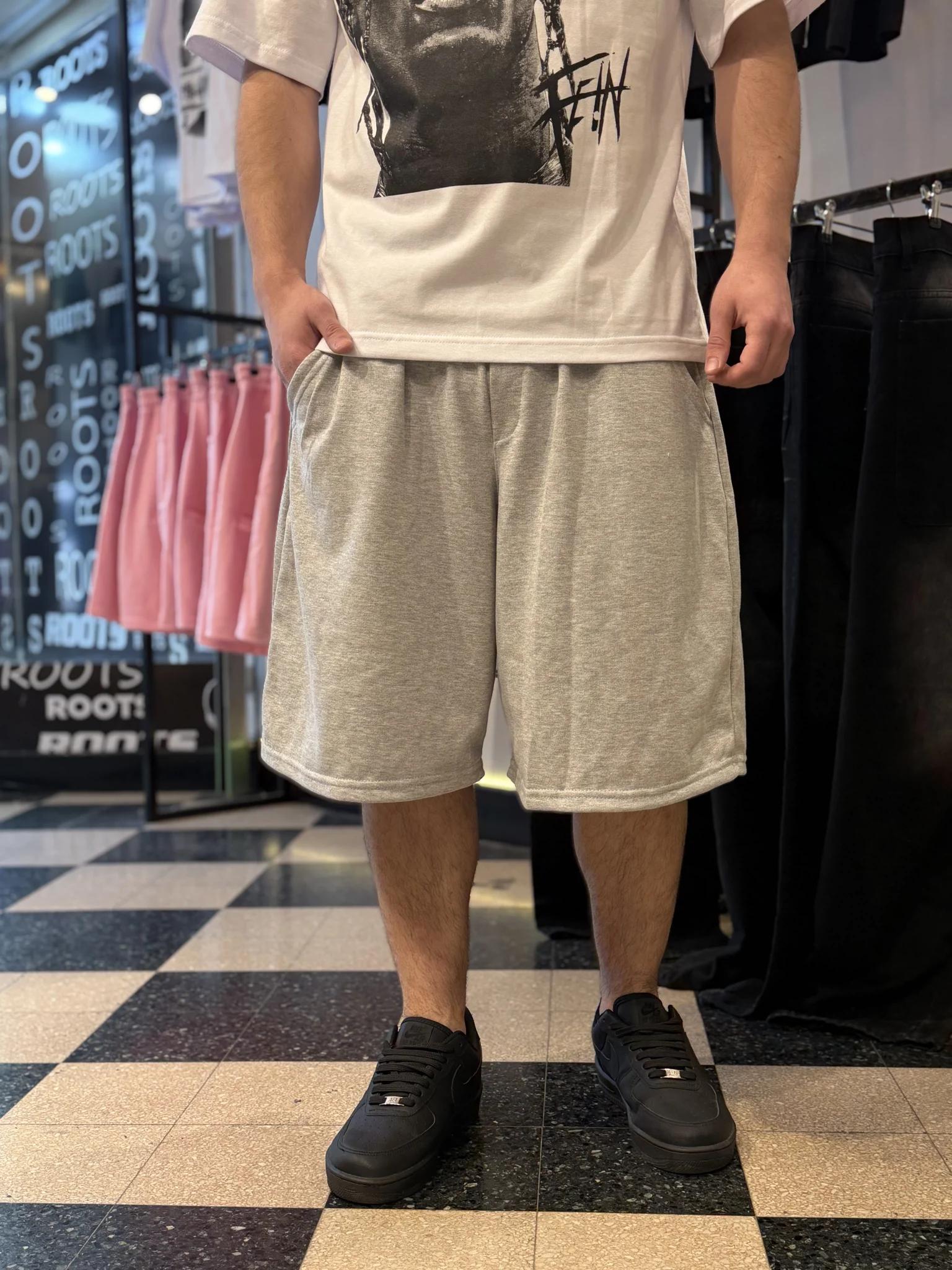 Short Algodón Gris melange