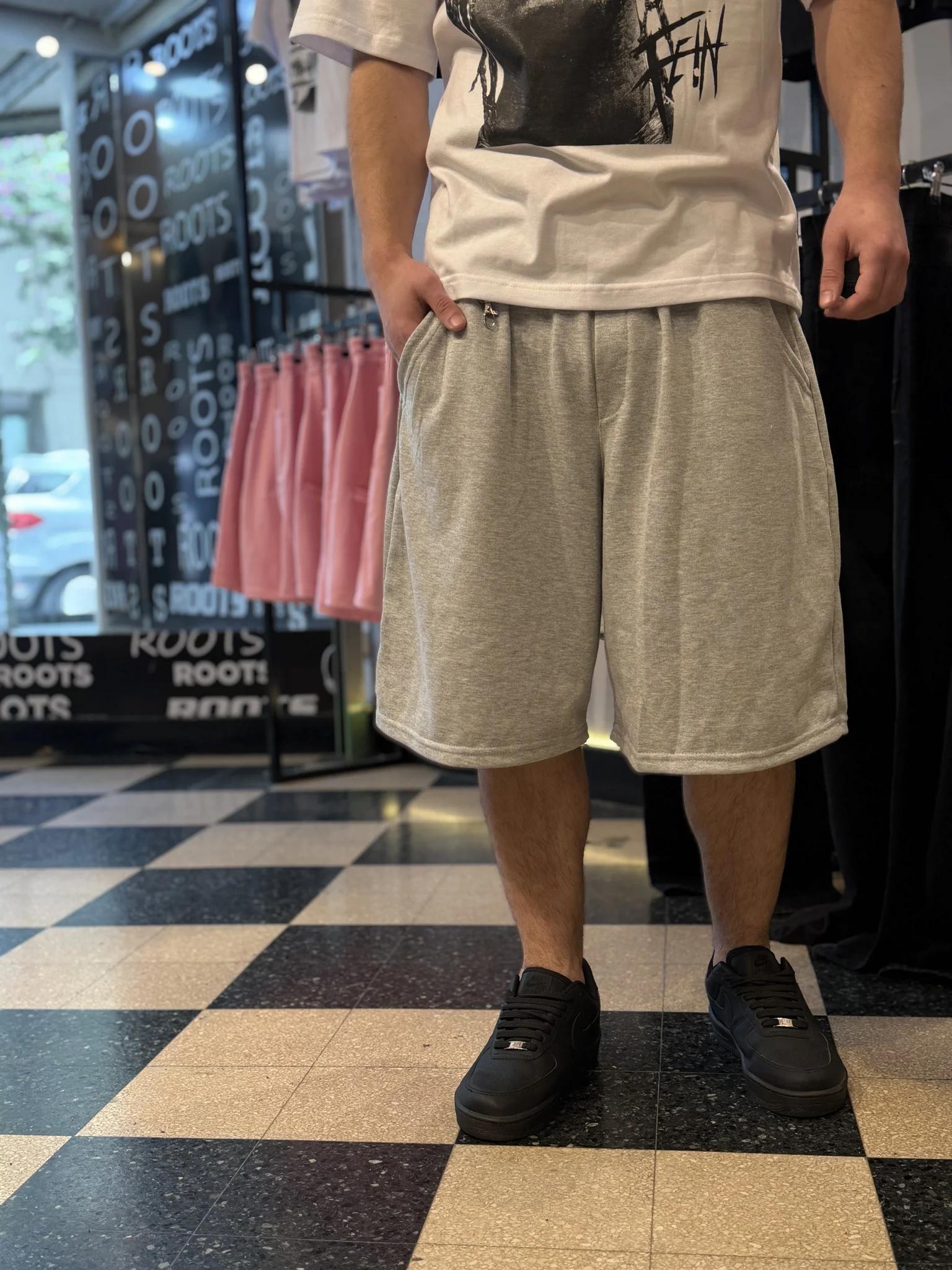Short Algodón Gris melange