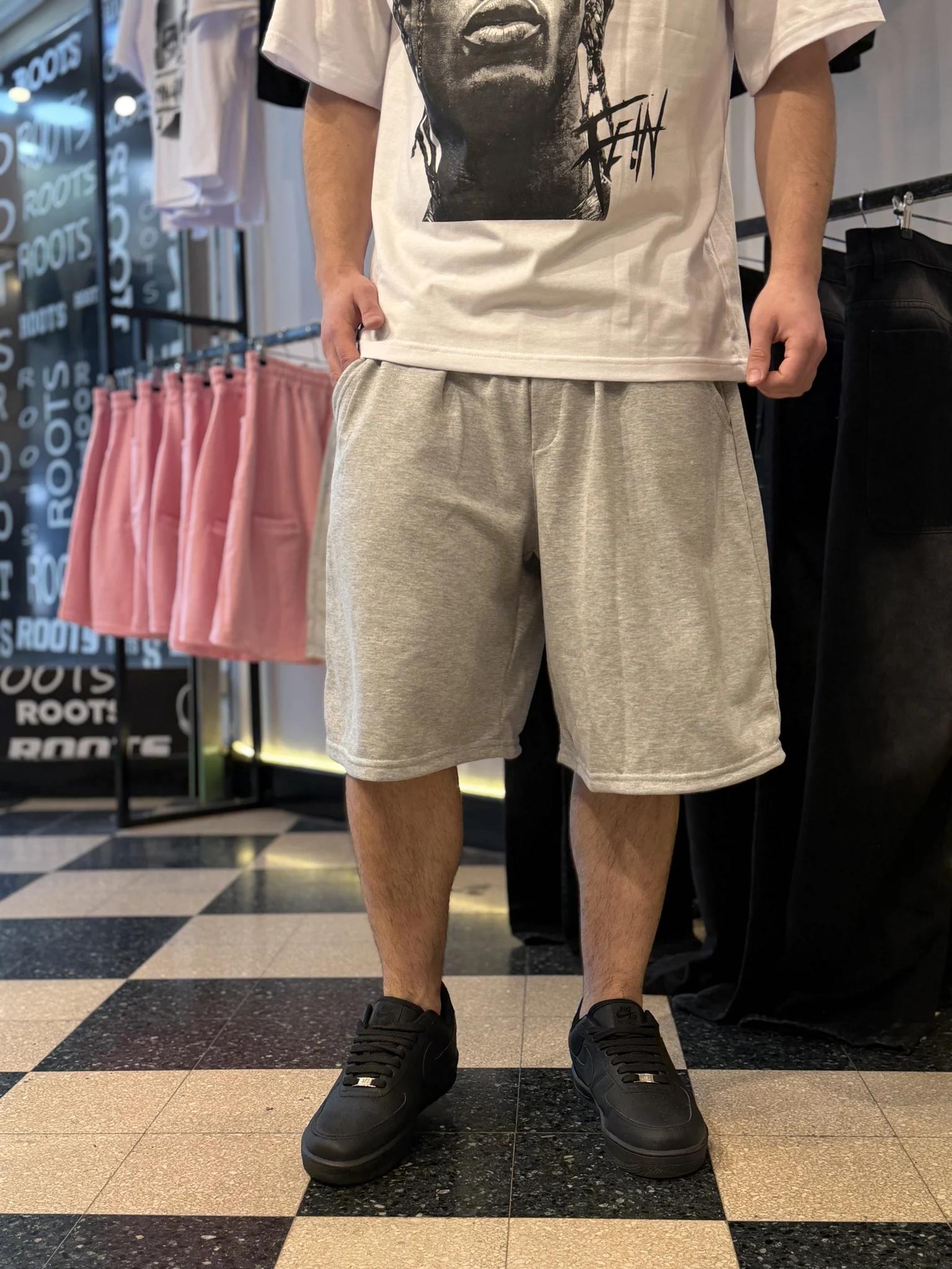 Short Algodón Gris melange
