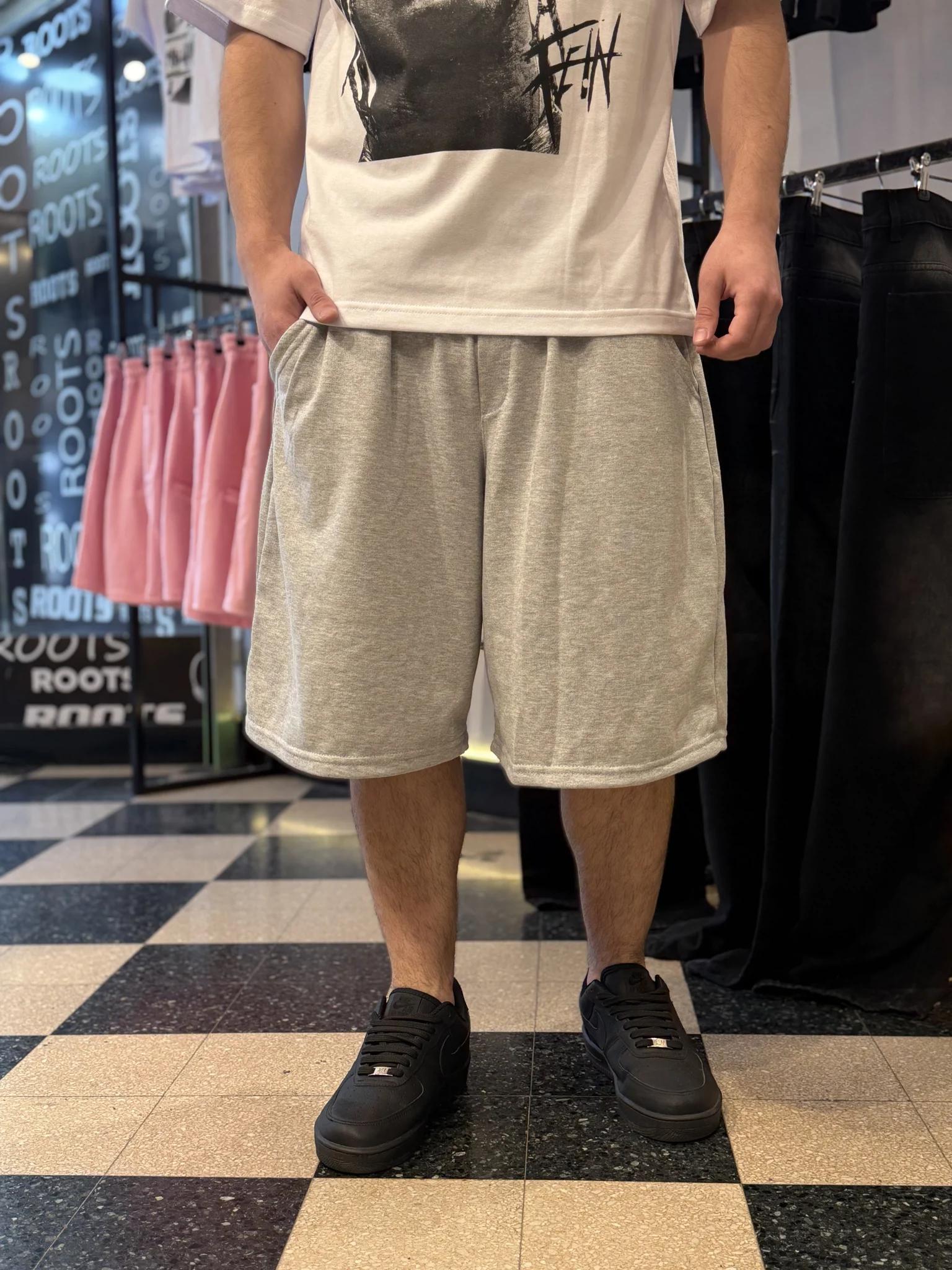Short Algodón Gris melange