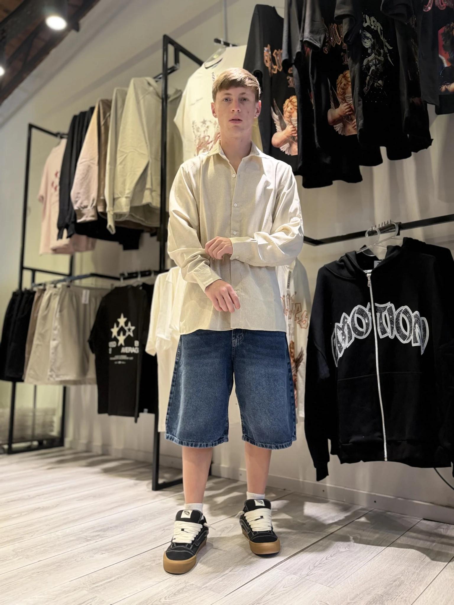 Camisa Lino Manga Larga
